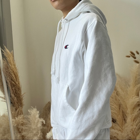 Champion Vintage Reverse Weave White Hoodie - Picture 5 of 16